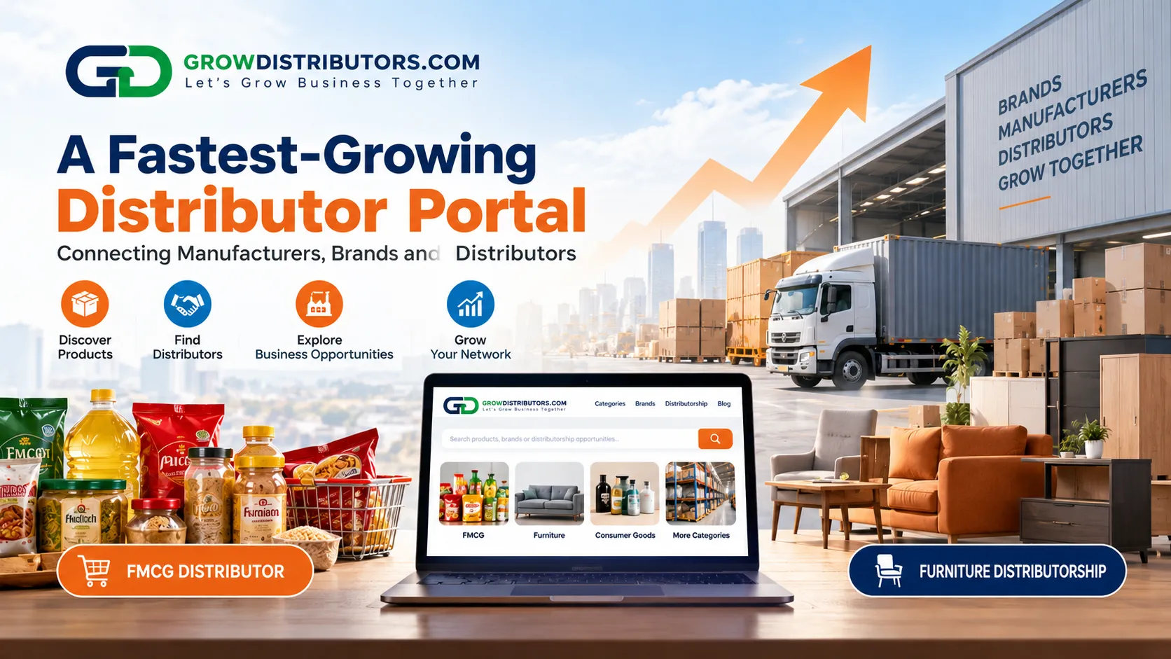 GrowDistributors: A Fastest-Growing Distributor Portal Connecting Brands, Manufacturers, and Distributors
